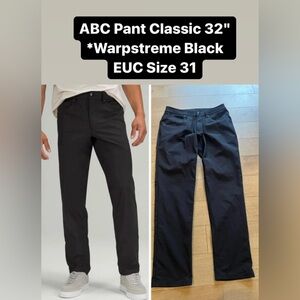 Men’s size 31x32 Lululemon ABC classic pants.